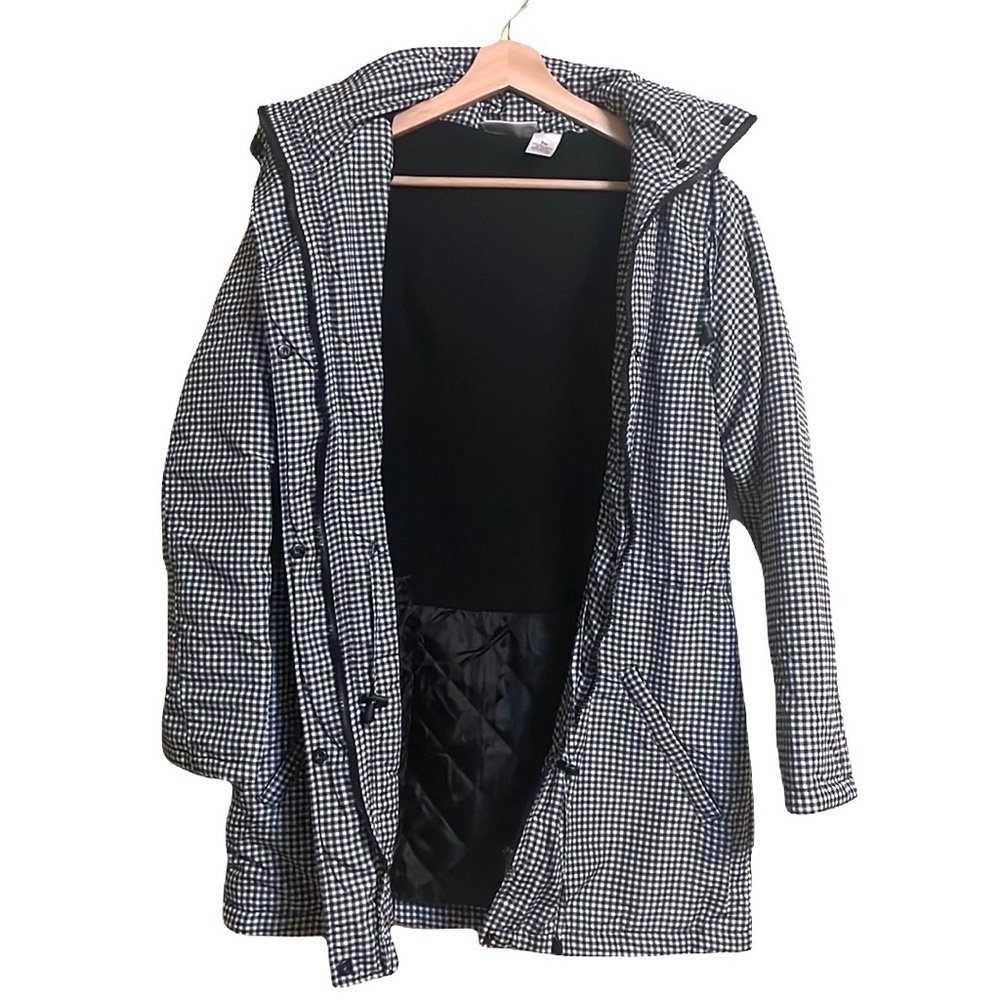 Vintage Easy Essentials Gingham Hooded Puffer Jacket
